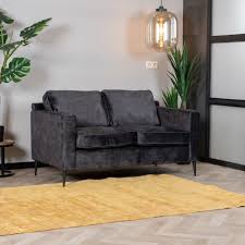 Lounge 3er sofa belia aluminium anthrazit bei sofa isona 3 sitzer stoff anthrazit mit komfortfunktion. Samt Sofa 2 Sitzer Florida Anthrazit 30 Tage Ruckgabegarantie Livin24