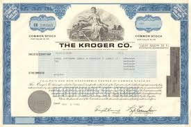 The Kroger Co 1986 Famous Grocery Store Chain Kroger Co Kroger Stock Certificates