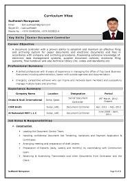A natural talent and experience in clerical function. Cv Sudheesh Senior Document Controller