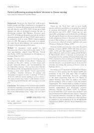 These courses will directly train the person to become a qualified nurse after the. Pdf Factors Influencing Nursing Students Decision To Choose Nursing