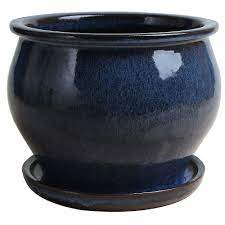 Bring the outside in your apartment with pots and planting essentials at urban outfitters. Trendspot 9 Inch Shaped Ceramic Planter Blue The Home Depot Canada