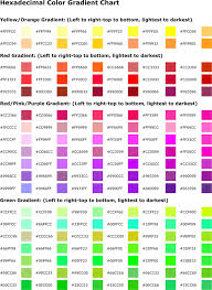 Preview Of One Chart Of The Free Pdf Doc Hexadecimal Color