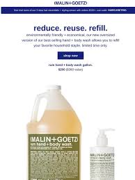 Malin + goetz rum hand + body wash — cleansing, purifying, hydrating women and men's hand and body wash. Malin Goetz This Is Big Hand Body Wash Refill Milled