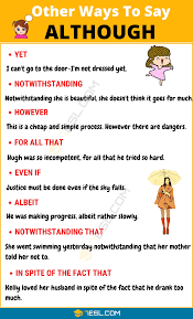 Another Word For Although List Of 100 Synonyms For Although With Examples 7esl English Phrases Advanced English Vocabulary Learn English Words