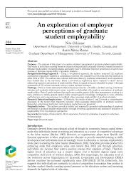 It helps you to achieve your career goals. Pdf An Exploration Of Employer Perceptions Of Graduate Student Employability