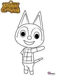Rudy The Cat From Animal Crossing Video Games Character Coloring Page Collection Of Cartoon Coloring Pag Cartoon Coloring Pages Animal Crossing Coloring Pages