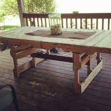 Pin By Carla Maire On Cabin Ideas Pallet Picnic Tables Pallet Furniture Outdoor Table Pallet Furniture Outdoor
