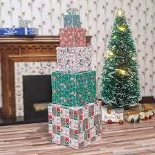 1/12 Christmas Holiday Wrapping Paper Boxes; Miniature 1:12 or 1/6 Gift  Boxes for Dollhouse, Roombox, Diorama Printable Download