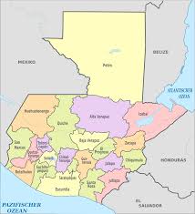 República de guatemala), is a country in central america bordered by mexico to the north and west, belize and the caribbean to the northeast, honduras to the east, el salvador to the southeast and the pacific ocean to the south. Datei Guatemala Administrative Divisions De Colored Svg Wikipedia