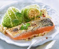 Cuisson Vapeur Recette Facile Minceur Gourmand Chou Farci Pave De Saumon Alimentation