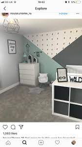 Inspiration For The Wall Mix Of Levis Paint And Wallpaper For A More Design Look With Clean Lines Wa Baby Room Design Baby Boy Bedroom Baby Room Decor