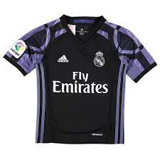 Real madrid soccer black away jersey & shorts uniform kids youth kit. 2016 2017 Real Madrid Adidas Third Shirt Kids Ai5143 Uksoccershop