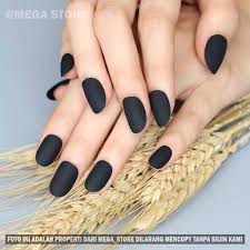 Oval Short Matte Black Fake Nail Fake Nails Nails Nail Polish Nail Art Wedding Nails Nails Shopee Malaysia Short nail art design | gel nails check out www.moonflair.