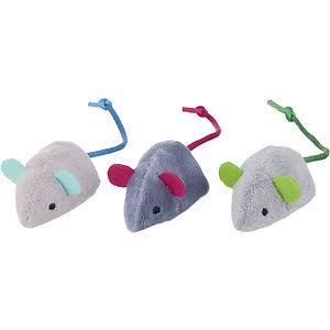 Frisco Basic Plush Mice Cat Toy with Catnip