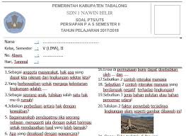 Soal Uts Kelas 5 Semester 2 Kurikulum 2013 Revisi Kurikulum Pemerintah Lembar Kerja