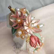 桜の花 sakura 2019年4月作品 樱花 传统手工艺 缠花 汉服 汉服配饰 缠花 chinesetradition 中国传统手工艺 hanfu 非物质文化遗产 hoa vải hoa vải