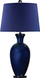 Helensburugh 1 Light 3 Way Table Lamp Navy Blue Black Nickle Blue Table Lamp Blue Lamp Blue Glass Lamp