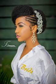 Natural Hair Bridal Shoot From Tsimagery My Nigerian Wedding Natural Hair Bride Natural Hair Wedding Side Braid Hairstyles