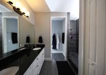 75 Black Floor Bathroom with Granite Countertops Ideas You ...