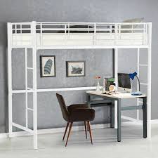 Loft bunk beds with a desk are a great way to make use of space in those smaller spaces. Solid Pink Metal Twin Size Loft Bed Frame Bunk Girls Teen Bedroom Furniture Dorm 221 90 Picclick