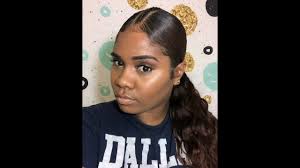 SLICK PONYTAIL WITH A BRAID DOWN THE MIDDLE TUTORIAL💋