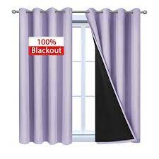 Yakamok Full Blackout Curtains 45 Inches Long Blackout Curtain Panels For Bedroom 2 Thick Layers Grommet Top Thermal Insulated Drapes Curtains Panel Curtains