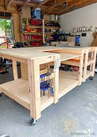 Diy Mobile Workbench With Table Saw Miter Saw Bitterroot Diy Workbench Plans Diy Mobile Workbench Diy Table Saw