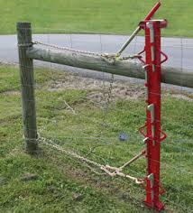Clamp style stretcher bar securely holds woven wire fence by tightening down the clamp bar with a set of 19 mm nuts. Stretcher Bar 4 5 Wedges