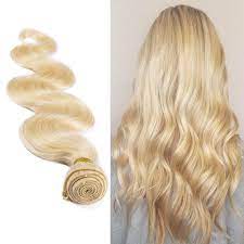 5 out of 5 stars. Amazon Com 613 Blonde Hair Bundles Weft Unprocessed Brazilian Virgin Human Hair Weave Grade 7a Quality Brazilian Hair Extensions 10 24inch Weave Weft Thick Body Wave 10 10 Inch 613 Bleach Blonde 100g Beauty