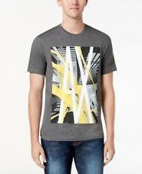 Details About Ax Armani Exchange Mens Graphic Print T Shirt Gray Medium Authentic Fashion New