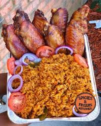It is similar to indian tomato rice only with some protein (meat, fish etc) added to it. Jollof Rice Fish And Spices And Fingers Kitchen Facebook
