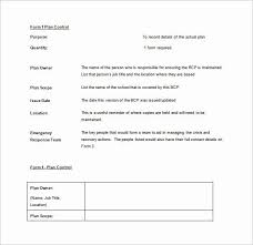 Simple Business Continuity Plan Template Beautiful Emergency Plan Template Sample Re In 2020 Business Continuity Planning Business Contingency Plan Business Continuity