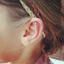 Triple Ear Piercings Different Ear Piercings Ear Piercings Tragus Triple Ear Piercing
