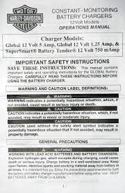 Harley Davidson 750ma Supersmart Battery Tender Us 66000038 User Manual