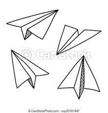 Minimalist stile red paper airplane show direction for white ones. Paper Plane Doodles Doodle Paper Plane Set In Hand Drawn Sketch Style Isolated Vector Illustration Canstock