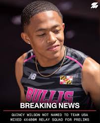 Quincy Wilson not selected for mixed 4x4 prelims, will be watching from  stands : r/trackandfield