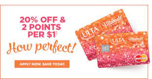 When you open an ultamate rewards mastercard, you'll receive 20% off your first purchase, which applies. Www Ulta Com Creditcards Ulta Ultamate Card Application Procedure Credit Cards Login