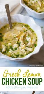 Just Crazy Over This Healthy Greek Lemon Chicken Soup Recipe On Aspicyperspective Full Recipe Greek Lemon Chicken Soup Lemon Chicken Soup Greek Lemon Chicken