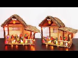 How To Make Christmas Crib Nativity Scene Simple And Easy Crib Making Diy Youtube Christmas Nativity Scene Diy Diy Nativity Christmas Nativity Scene