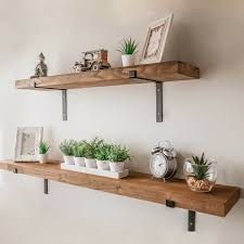 Rustic Wooden Wall Shelf Large Industrial Wood Metal Floating Shelf Storage Unit Ebay Shelf Decor Bedroom Shelf Decor Living Room Rustic Wall Shelves
