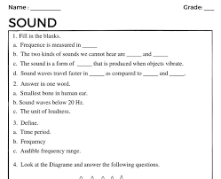 sound of class 8 worksheet printable