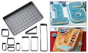 Wilton Custom Numbers Letters Non Stick Cake Pan Set 10pc Graduation Cupcake Cake Birthday Cake Kids Cake Lettering