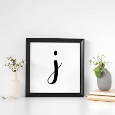 Letter J Wall Decor Letter J Print Letter J Initial Wall Etsy Initial Wall Decor Initial Wall Initial Prints