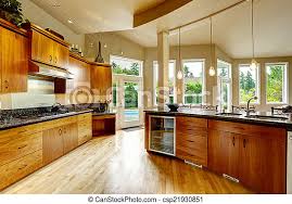 Furthermore, as indicated by a study by the national association of home builders over 70% of purchasers need an. Kitchen Interior In Luxury House Real Estate In Wa Spacious Luxury Kitchen Room With Round Kitchen Island And Steel Canstock