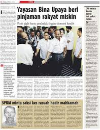 Berminat bina kerjaya bersama majikan. Yayasan Bina Upaya Beri Pinjaman Rakyat Miskin Klik