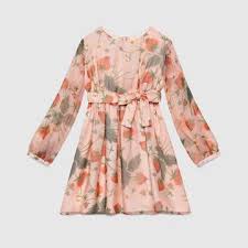 Gucci Children S Pink Strawberry Print Silk Dress Girls Designer Clothes Pink A Line Dress Silk Chiffon Dress