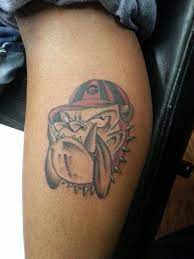 Georgia Bulldog | Flame Tattoos, Bulldog Tattoo, Cool Tats