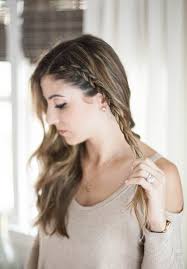 A french twist is a simple hair design that entails dividing the hair into three sections that you should then braid together from the crown towards the nape of the neck. Beauty Half Up Side Braid Hair Tutorial Lauren Mcbride