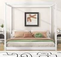 ‫Amazon.com: Harper & Bright Designs מסגרת מיטה חופה בגודל ...‬‎