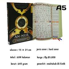 Maktabah al fatih ukuran : Al Qur An Terjemah Perkata Tajwid Latin Angka Arab An Nur A5 Hitam Shopee Indonesia